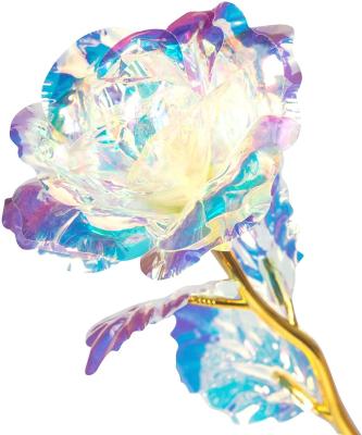 China Eco-Friendly Artificial Rose Galaxy Flower Best Gift for Mother's Day Surprise for Birthday Women Girl Friend Rainbow for sale