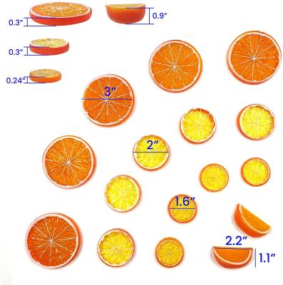 China Eco-friendly 30Pcs Artificial Lemon Slices Blocks, Simulation 20Pcs Artificial Lime Slice+10Pcs Lemon Side Decorative Block-double for sale