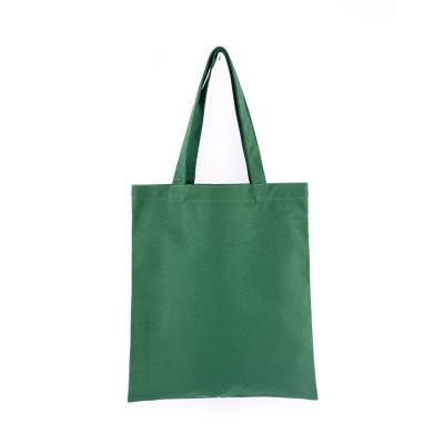 China Custom Wholesale Reusable Logo Green Small Organic Fabric Cotton Bag for sale