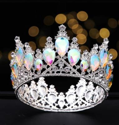 China Alloy factory direct high quality rhinestone crown jewelry crystal headband for sale