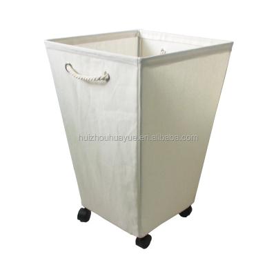 China Home Detachable Laundry Hamper Storage Basket With Wheels for sale