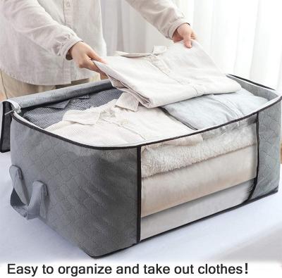 China Traditional Under Bed Storage Organizer, Large Capacity Storage Bag Clothes, Non Woven Fabric Storage Bin for sale