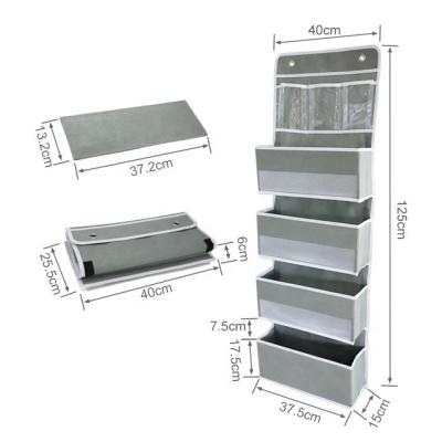 China Stocked 5 Hanging Shelves Overdoor Organizers With Metal Hook for sale