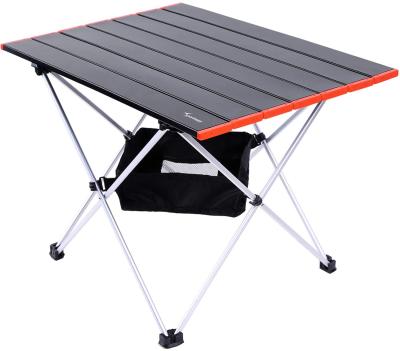 China Modern Outdoor Portable Table Portable Camping Tables With Mesh Storage Bag Ultralight Aluminum Portable Folding Table for sale