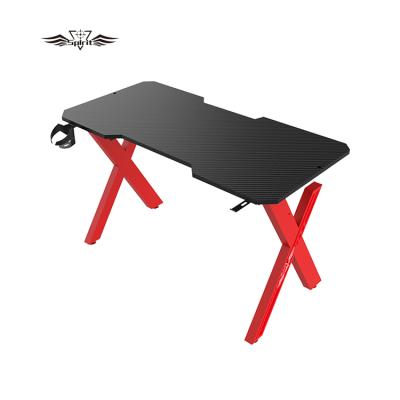 China The Other Gaming Desk Simple 39 Inch Computer Gaming Desks Red Fiber Z Shaped Desk Carbon Desk for sale