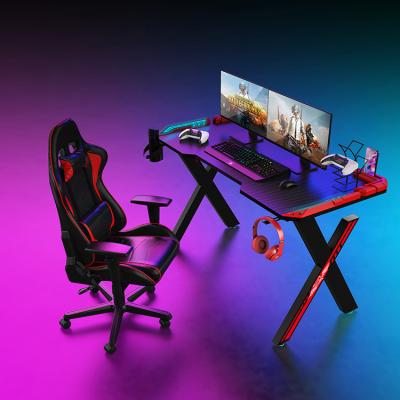 China Computer Expandable Desk Gamer Gaming X-shaped Desk Without Physical Channels Table Lightweight Customizable for sale