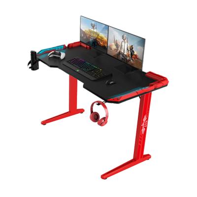 China Extendable E-sports Gaming Computer Desk Black and Live Broadcast Anchor Gamer Desk Red for sale