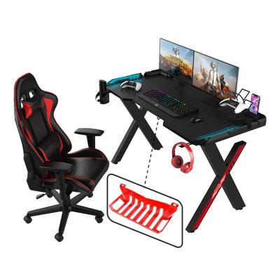 China Other Gaming Desk Computer Table Manufacturer Factory Wholesale Mdf Black Gaming Desk for sale