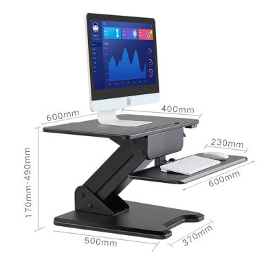 China Portable Laptop Stand (Waist) Adjustable Ergonomic Adjustable Standing Converter Desktop Laptop Stand for sale