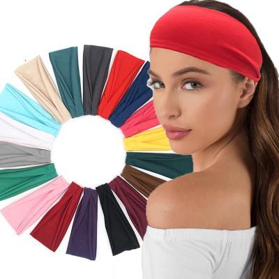 China Sports Headbands Hair Band Spandex Sweat Band Workout Head Bands For Retraining Tennis Yoga Football Basketball Running Unisex Exercise for sale