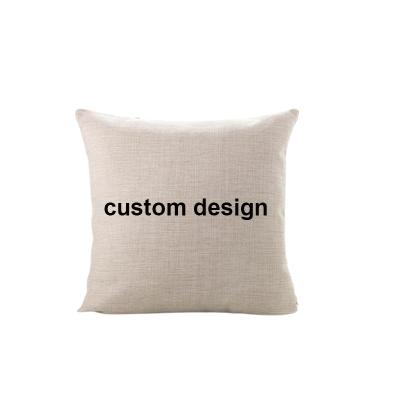 China Anti Dust Mite Custom Design Polyester Canvas Sublimation Printing Custom Tile Sofa Cushion Case Covers for sale