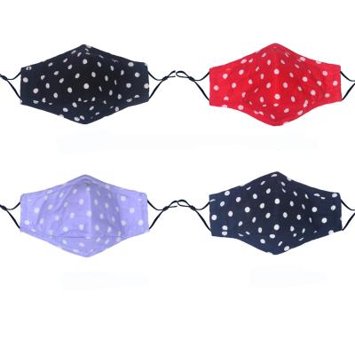 China Cotton Fashion Cotton Skin Care Facemask Dots Printed Reusable Protective Face Mask for sale