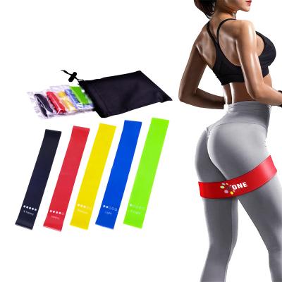 China Yoga Exercise One 2021 Custom Logo Stretch Fitness Loop Resistance Band Sets Low MOQ Factory Wholesale Elastic Yoga Band Exercise for sale