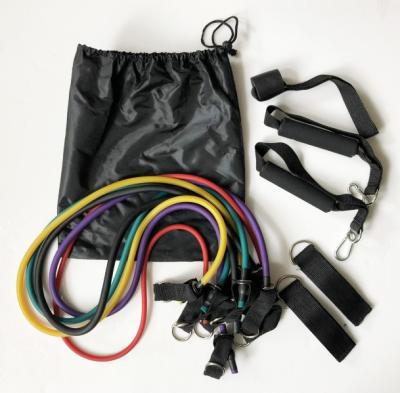 China Durable Gym A One Workout Band 11 Pcs Latex Resistance Bands Elastic Band Tubes Ready To Ship In Stock for sale