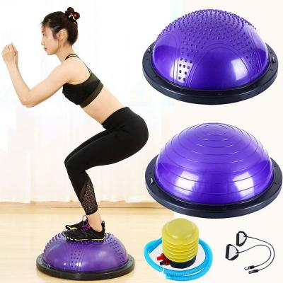 China Fitness Exercise A ONE Fitness Gym Exercise Equipment Balance Pilates Trainer Yoga Half Fitness Ball for sale