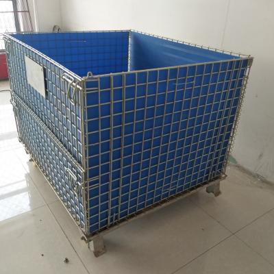 Chine Oem Galvanized Foldable Euro Bottle Wire Container 1200*1000*890 Wire Mesh Container Stackable Storage Cage à vendre