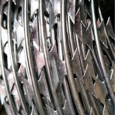 Cina BTO-22 Concertina Wire Electric Galvanized Nigeria Razor Barbed Wire Razor Wire Prezzo per rotolo in vendita