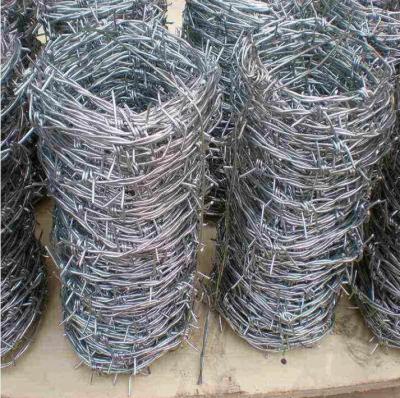 China 125 barbed wire 25mm barbed wire barbed wire 400kgf barbed wire stake barbed iron wire twist barbed wire barbed iron wire fence galvanized barbed wire brackets for sale