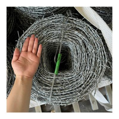 China Double Twist Spool Of Galvanized 12#*14# Barbed Wire For Security Fencing for sale