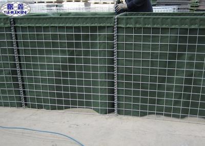 China Green Geotextile Military Gabion Box Zinc - Aluminum Coated Type for sale