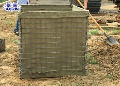 China Galvanized Defensive Bastion Wall , Welded Gabion Bastion Blast Wall for sale