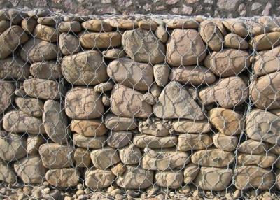 China Steel Wire Stone Gabion Wall Cages 2.7mm Pvc Coated Surface Treatment for sale