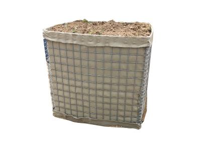 China Hot Dipped Galvanized Welded Gabion Baskets Sand Color Anti - Explosion Wall for sale