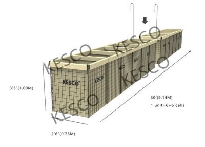 China Heavy Galvanized mil 9 Military Defensive Hesco Barriers System for sale