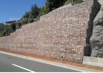 China Double Twist Weave Hexagon 2.7MM Gabion Wall Cages Rockfall Protection Netting for sale