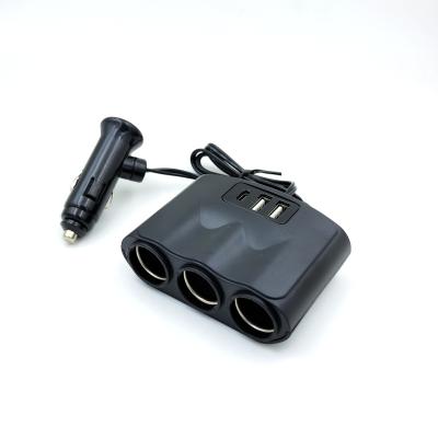 China Luxury Type-C USB Car Phone Cigarette Triple Sockets 3 Adapter 12V/24V 3100mA USB Plugs Car Charger USB Plugs Car Charger for sale