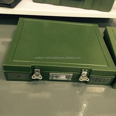 China High impact resistant plastic waterproof aluminum ammo case / rotomolding tool box for sale