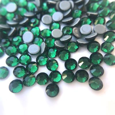 China Green Colors Wholesale Diamond Stones Hotfix Flat Back Crystal Rhinestone for sale