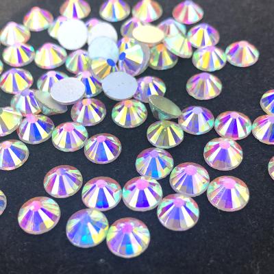 China Hot Selling Flatback Nails Art Accessories Flat Back ab Fix Glass Not Hot Rhinestones for sale