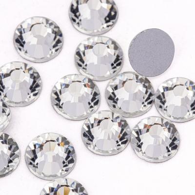 China Beautiful Flatback Decoration Not Hot Fix Crystal Flat Back Glass Nail Rhinestones for sale