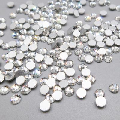 China Wholesale Bulk Flat Glass Rhinestones Non Clear Hotfix Flatback Nail Art Glass Back for sale