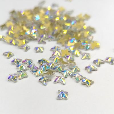 China Buttery Shaped Hotfix Glass Crystal Rhinestone Rhinestone Nail Art Nail Art For Decoration Nail Art for sale