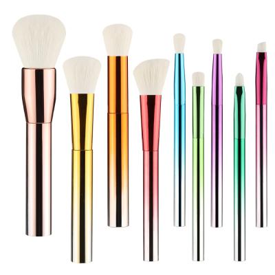 China Angular Blush Amazon eBay Express Hot Sales Makeup Brush Set 9pcs Luxury Color Gradient Handle Makeup Brushes Wholesale for sale