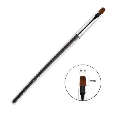 China Beauty Care Make New Factory Tools 2021 OEM Wholesale 1pcs Black Crystal Handle Round Head Art Gel Nail Phototherapy Brush, Dust Brush Nail Art for sale