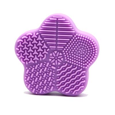 China Beauty Care Cosmetics Tools Pentagonal Box Cosmetic Pentagonal Multifunctional Silicone Sponge Dry Cleaning Pad Rose Brush Facial Cleansing Pad for sale