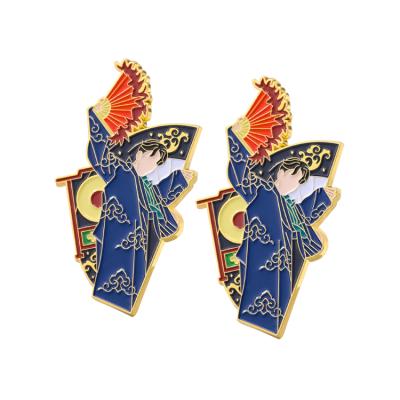 China World Pin Brooch Painting Metal Badge En Metal Series Cartoon Japanese Anime Soft Enamel Lapel Badges for sale