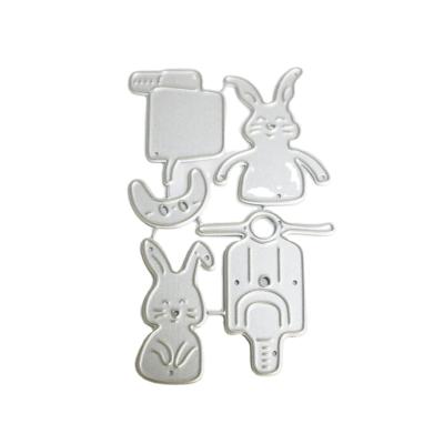 China Europe Scrapbook Metal Dies Embossed Shapes Easter Rabbits Bunnys Craft DIY Cutting Dies Scrapbooking For DIY Scrapbook Card Engraving for sale