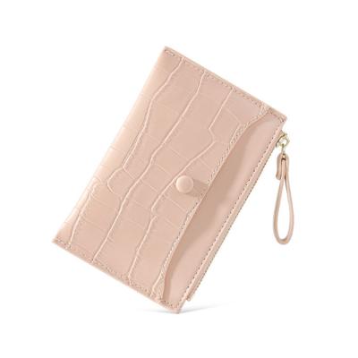 China New Arrival Waterproof Multifunctional Short Style PU Slim Wallet for Lady, Custom Plain Mini Gift Card Waterproof Wallet for sale