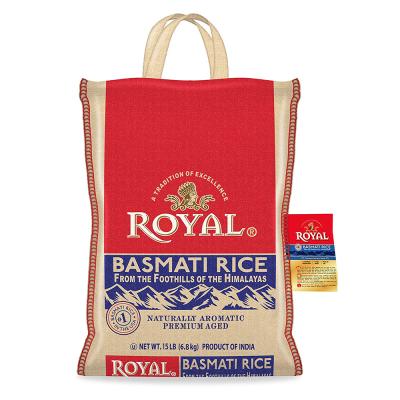 China Food grade moisture proof laminated bopp pp woven back basmati rice packaging 50 kg 25 kg bag for sale