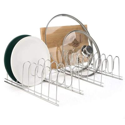 China Wholesale Custom Stainless Steel Kitchen Dish Drain Rack Pot Cover Cutting Board Rack for sale