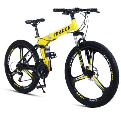 China Wholesale 24/26 Inch Speed ​​Folding Shock Absorption Mountain Bike Student Variable Adult Carbon Steel Mountain Bicycle for sale