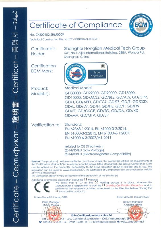 CE - Shanghai Honglian Medical Instrument Development Co., Ltd.