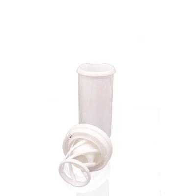 China Hot Selling White Thin Plastic Effervescent Tablet Tube Long Effervescent Tube With Customized Logo Desiccant Cap For Medical Supplies for sale