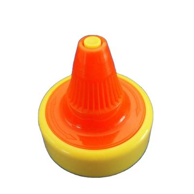 China Spill Non 38 400 Condiments Plastic Ketchup Mayonnaise Twist Closure Cap Lid Screw Cover for sale