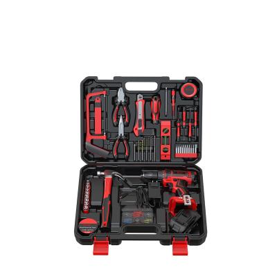 China Multifunctional Wood Work Tool Home Tool Kit For Woodworking Repair Sets Comes With Electric Drill Hardware Tools for sale