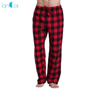 China Anti-Wrinkle Cotton Solid Grid Cotton Drawstring Plaid Anti-Wrinkle Linen Pants Outdoor Breathable Custom Wide Leg Men's Wide Leg Trousers for sale